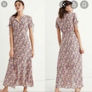 oasis stripe and palm halter dress